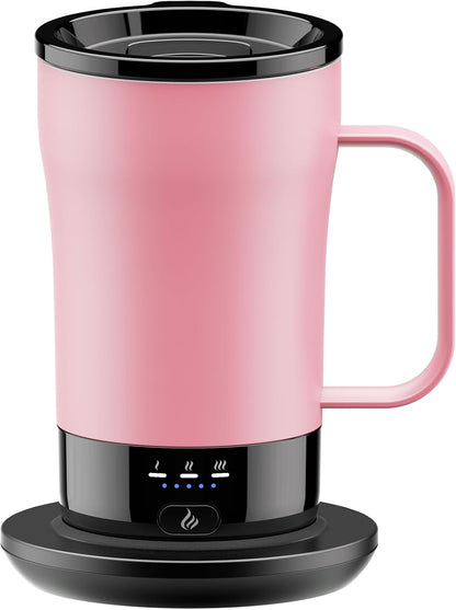 Self-Heating Coffee Mug, 14oz Heated Coffee Mug - Rechargeable Temperature Control Coffee Mug Keep Coffee Hot, Smart Mug Great Gift for Coffee Lovers & Slow Sippers
