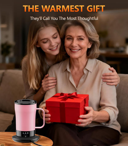 Self-Heating Coffee Mug, 14oz Heated Coffee Mug - Rechargeable Temperature Control Coffee Mug Keep Coffee Hot, Smart Mug Great Gift for Coffee Lovers & Slow Sippers