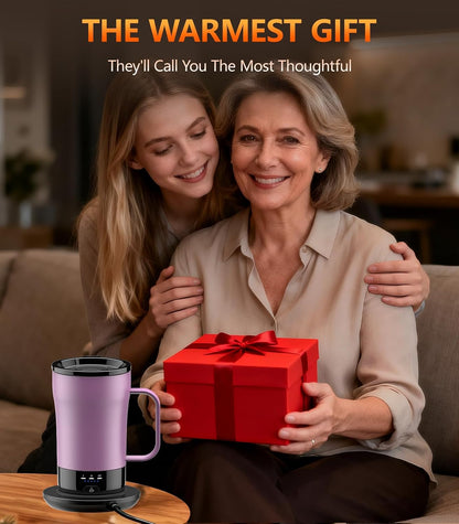 Self-Heating Coffee Mug, 14oz Heated Coffee Mug - Rechargeable Temperature Control Coffee Mug Keep Coffee Hot, Smart Mug Great Gift for Coffee Lovers & Slow Sippers