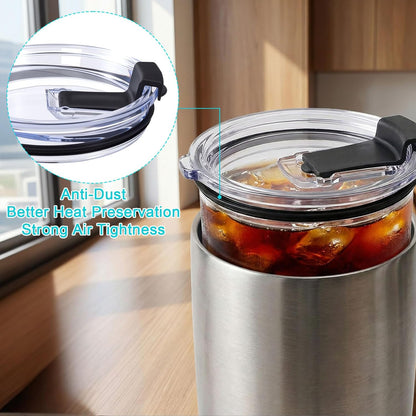 5 Pack Replacement Lids for 20 oz Tumbler, Black