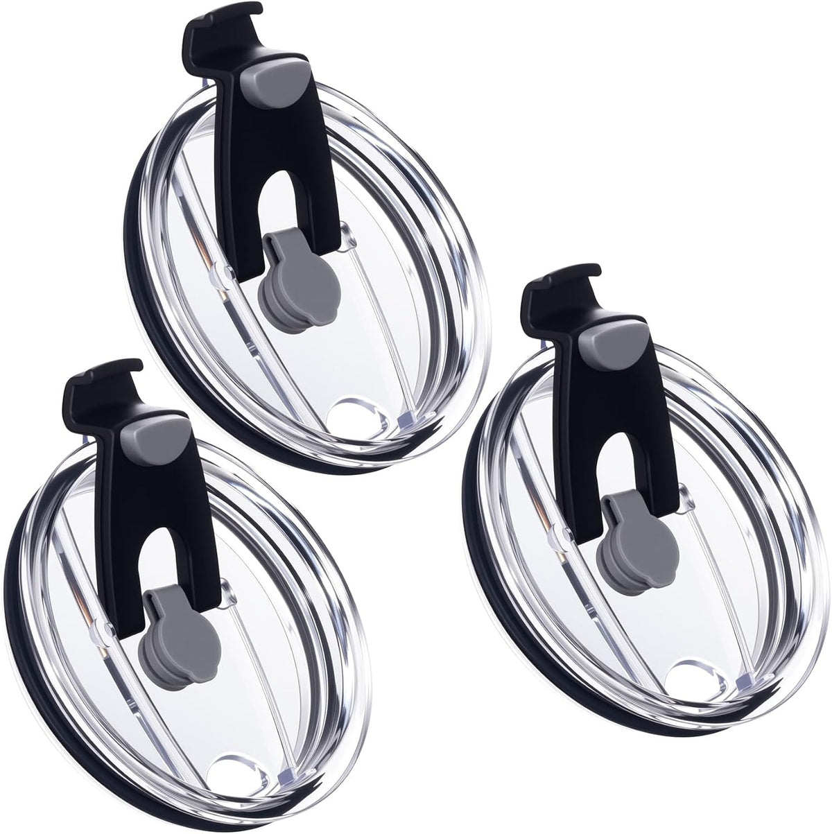 5 Pack Replacement Lids for 20 oz Tumbler, Black