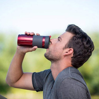 Byron Snapseal Travel Mug, Stainless Steel Thermal mug, vacuum flask, leakproof tumbler, coffee mug with BPA free Easy-Clean Lid, 470 ml, Vivacious