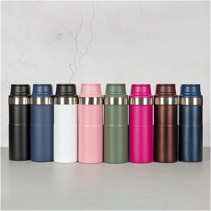500ml Classic Trigger Action Travel Coffee Mug 16OZ Double Wall Cup Insulated Sports Portable Bottle(Black)