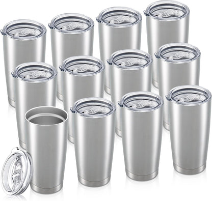 20 oz Tumbler with Lid Stainless Steel Insulated Tumblers, 1 Pack | Leak Proof Lid, Double Wall & Vacuum, Powder Coated, Fit Most Car Cup Holders, for Cold and Hot Drinks, Orange