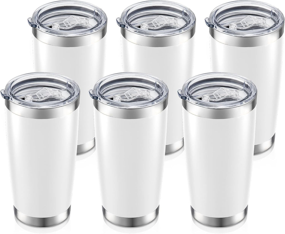 20 oz Tumbler with Lid Stainless Steel Insulated Tumblers, 1 Pack | Leak Proof Lid, Double Wall & Vacuum, Powder Coated, Fit Most Car Cup Holders, for Cold and Hot Drinks, Orange
