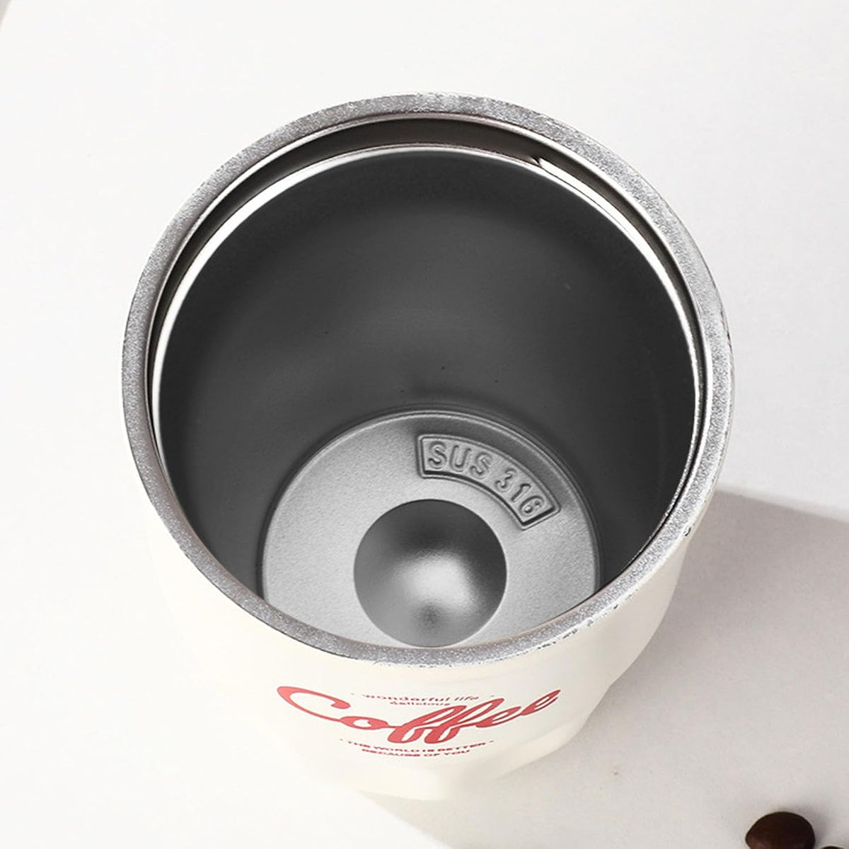 Stainless Steel Coffee Mug, Insulated Coffee Mug with Handle, Insulated -Tumbler with Lid & Handle, Leakproof, Keep Hot/Ice, Tea & Beers, for Home, Offices & Outdoor Use