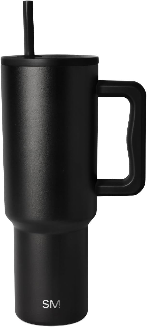 40 oz Trek Tumbler with Handle and Straw Lid | Cup Holder Friendly Insulated Stainless Steel Travel Mug | Slumberland | Trek Tumbler, Travel Mug | Insulated Water Bottle, Cupholder Friendly, Stainless Steel Cup | Slumberland - Colors C
