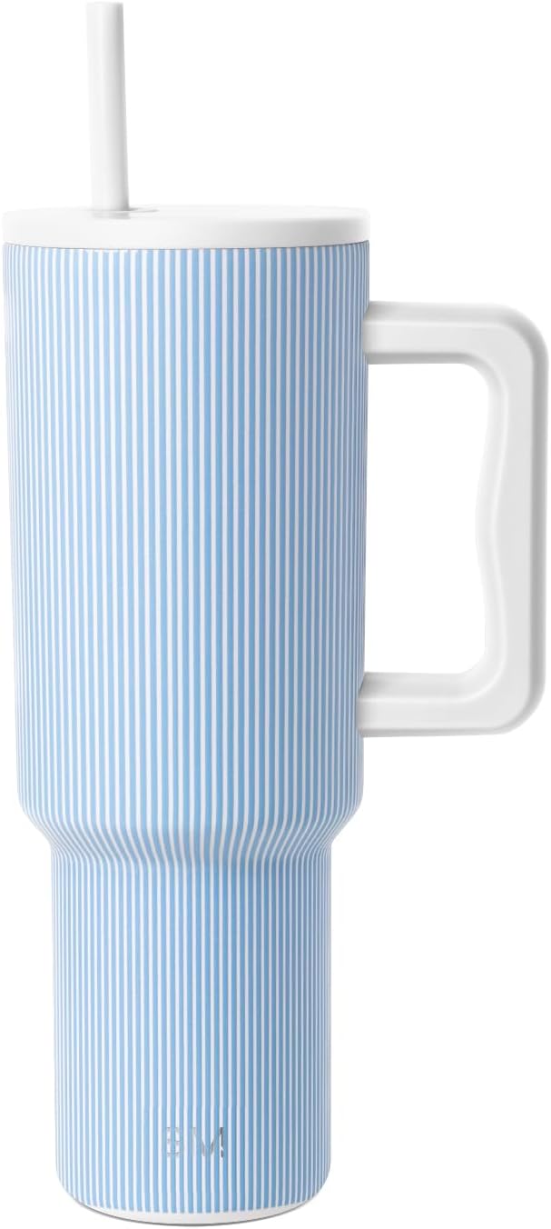 40 oz Trek Tumbler with Handle and Straw Lid | Cup Holder Friendly Insulated Stainless Steel Travel Mug | Slumberland | Trek Tumbler, Travel Mug | Insulated Water Bottle, Cupholder Friendly, Stainless Steel Cup | Slumberland - Colors C