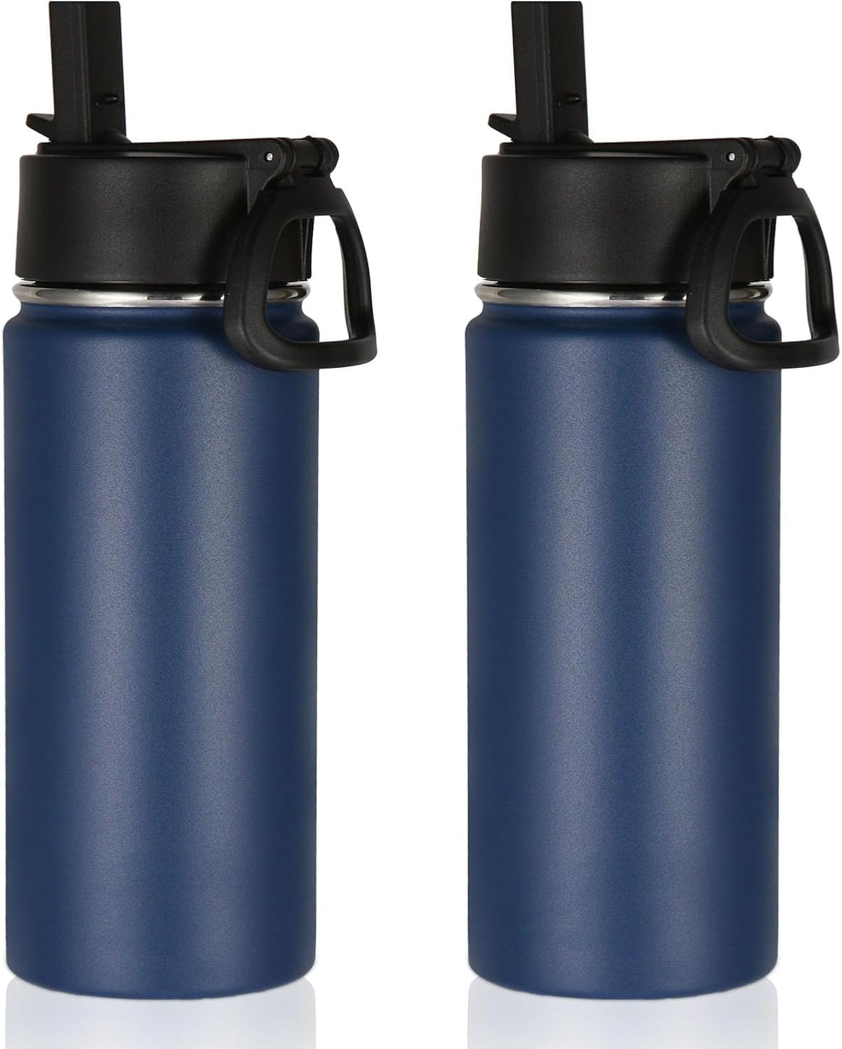Volhoply 16 OZ Kids Water Bottle Bulk,Insulated Sports Bottles with Straw Lid,Stainless Steel Bottle with Handle Keep Cold & Hot,Double Wall Vacuum Tumbler Cups for School(Eight Color, 8)