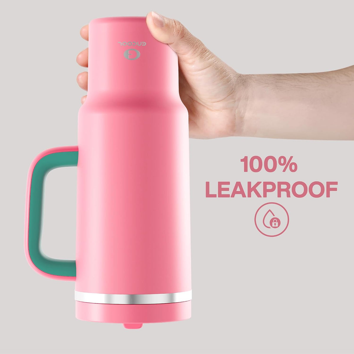 40 oz Tumbler with Handle and Straw: Stainless Steel Insulated Tumbler Keeps Cold for 24 Hours, Leakproof Travel Cup Fits in Cup Holder and BPA-Free, Cotton Candy