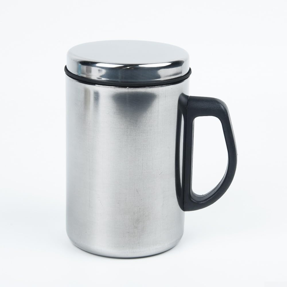 Vacuum Insulated Coffee Travel Mug Stainless Steel Thermal Cup With Wide Handle Secure Lid For Tea Hot Cold Beverages Indoor Outdoor Use 350Ml 500Ml(350ML)