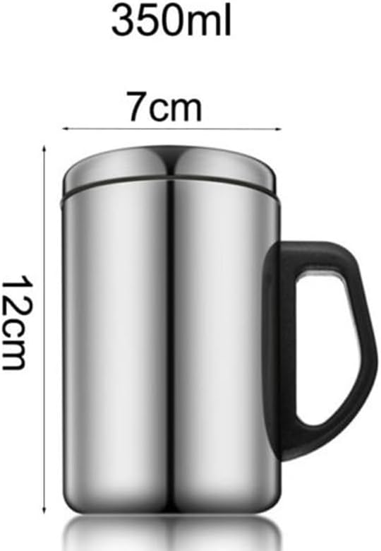 Vacuum Insulated Coffee Travel Mug Stainless Steel Thermal Cup With Wide Handle Secure Lid For Tea Hot Cold Beverages Indoor Outdoor Use 350Ml 500Ml(350ML)