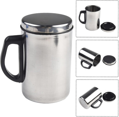 Vacuum Insulated Coffee Travel Mug Stainless Steel Thermal Cup With Wide Handle Secure Lid For Tea Hot Cold Beverages Indoor Outdoor Use 350Ml 500Ml(350ML)