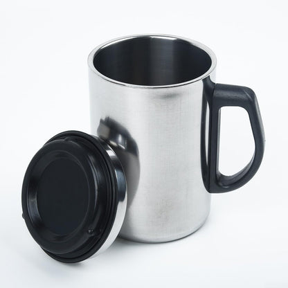 Vacuum Insulated Coffee Travel Mug Stainless Steel Thermal Cup With Wide Handle Secure Lid For Tea Hot Cold Beverages Indoor Outdoor Use 350Ml 500Ml(350ML)