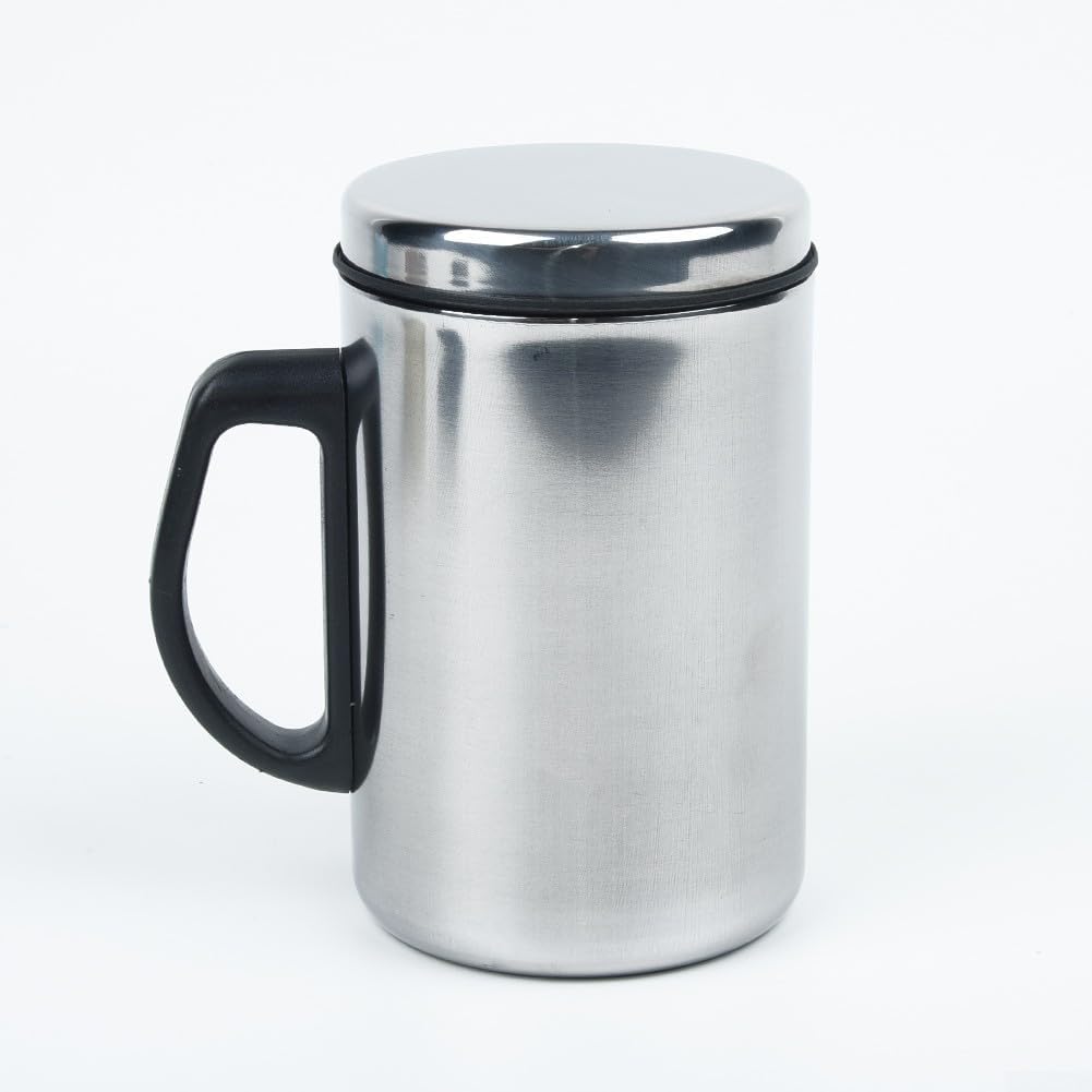 Vacuum Insulated Coffee Travel Mug Stainless Steel Thermal Cup With Wide Handle Secure Lid For Tea Hot Cold Beverages Indoor Outdoor Use 350Ml 500Ml(350ML)