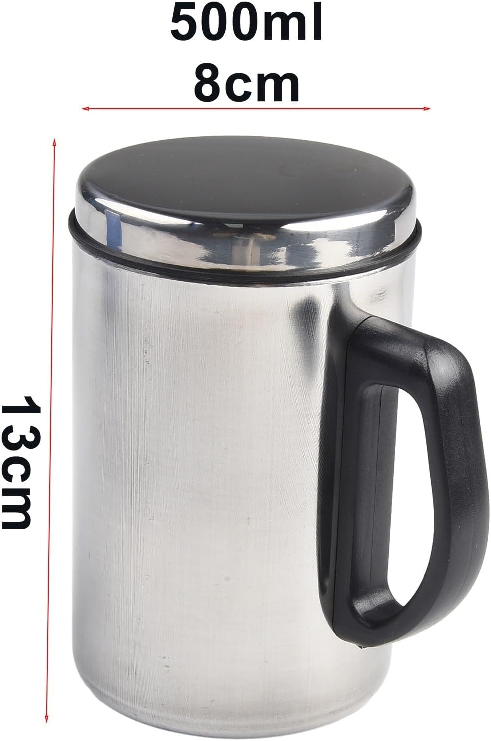 Vacuum Insulated Coffee Travel Mug Stainless Steel Thermal Cup With Wide Handle Secure Lid For Tea Hot Cold Beverages Indoor Outdoor Use 350Ml 500Ml(350ML)