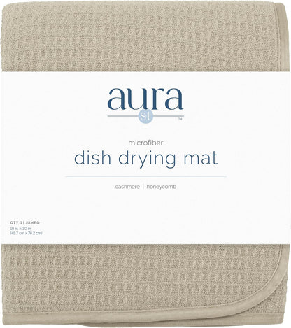 . Dish Drying Mat, 18" x 24", XL, Charcoal Grey