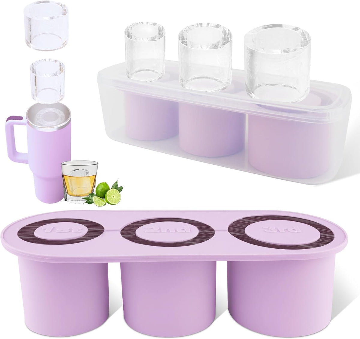 Tumbler Ice Mold, Ice Cube Tray for 30 oz -40 oz Tumbler Cup