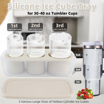 Tumbler Ice Mold, Ice Cube Tray for 30 oz -40 oz Tumbler Cup
