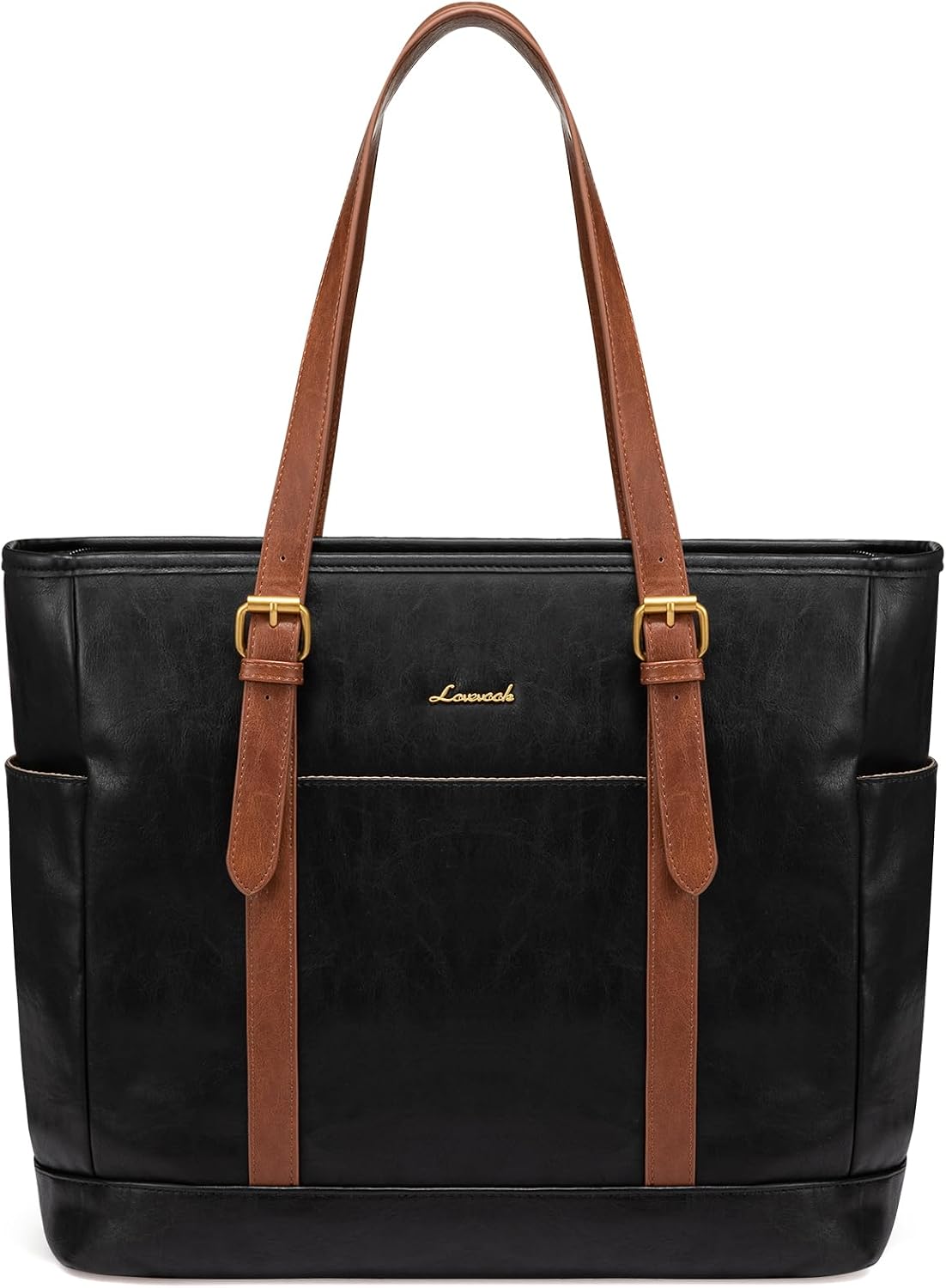 Laptop Tote Bag for Women,Leather Work Computer Briefcase Bag