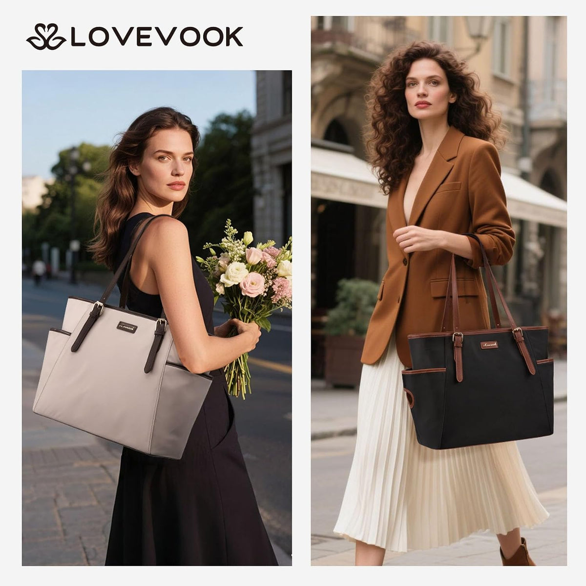 Laptop Tote Bag for Women,Leather Work Computer Briefcase Bag