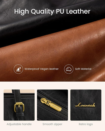 Laptop Tote Bag for Women,Leather Work Computer Briefcase Bag