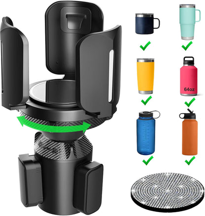 Upgraded 64oz Large Cup Holder Expander with Coaster for Car