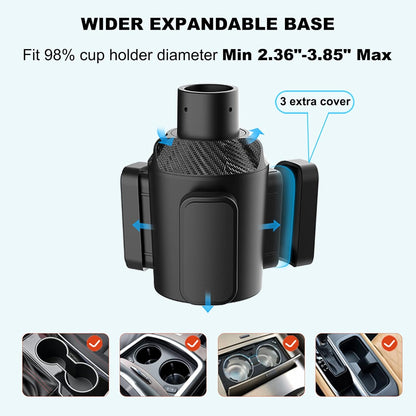 Upgraded 64oz Large Cup Holder Expander with Coaster for Car