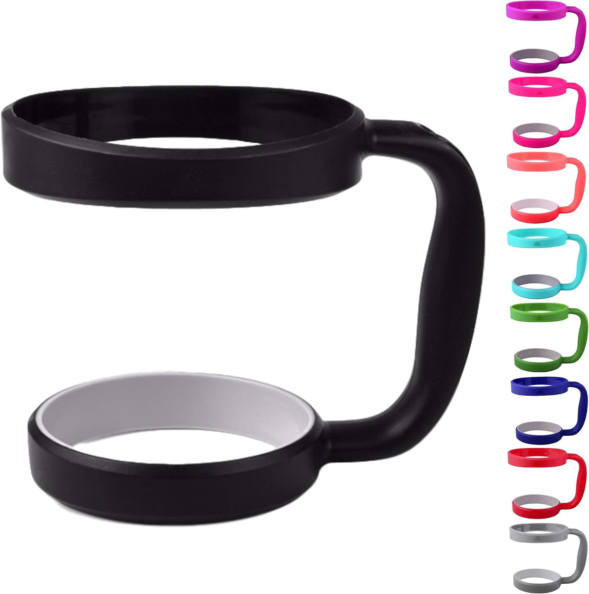 30 oz Tumbler Handle - Available For 30 oz YETI Tumbler, OZARK TRAIL, Rambler Tumbler- BPA free (Black)