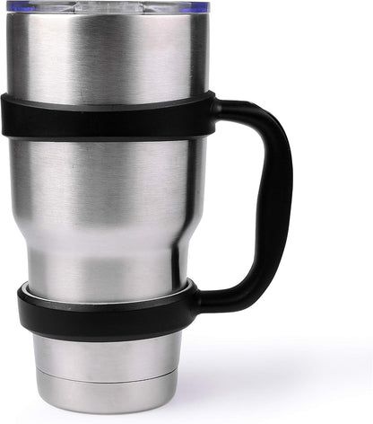 30 oz Tumbler Handle - Available For 30 oz YETI Tumbler, OZARK TRAIL, Rambler Tumbler- BPA free (Black)