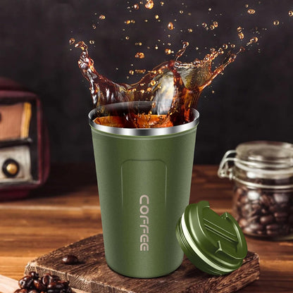 Insulated Coffee Mug 12 oz Travel Coffee Mug with Lid Pill Proof, Stainless Steel Vacuum Thermal to GO Leakproof, Tumbler Reusable Coffee Cup for Men and Women Hot & Iced Drinks