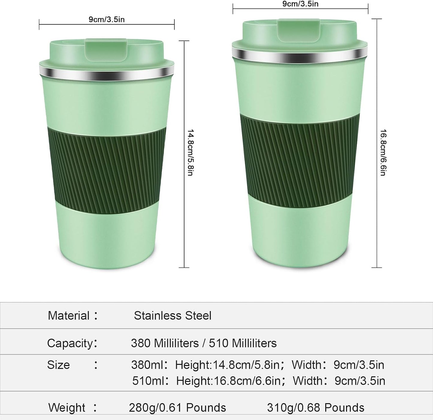 Insulated Coffee Mug 12 oz Travel Coffee Mug with Lid Pill Proof, Stainless Steel Vacuum Thermal to GO Leakproof, Tumbler Reusable Coffee Cup for Men and Women Hot & Iced Drinks