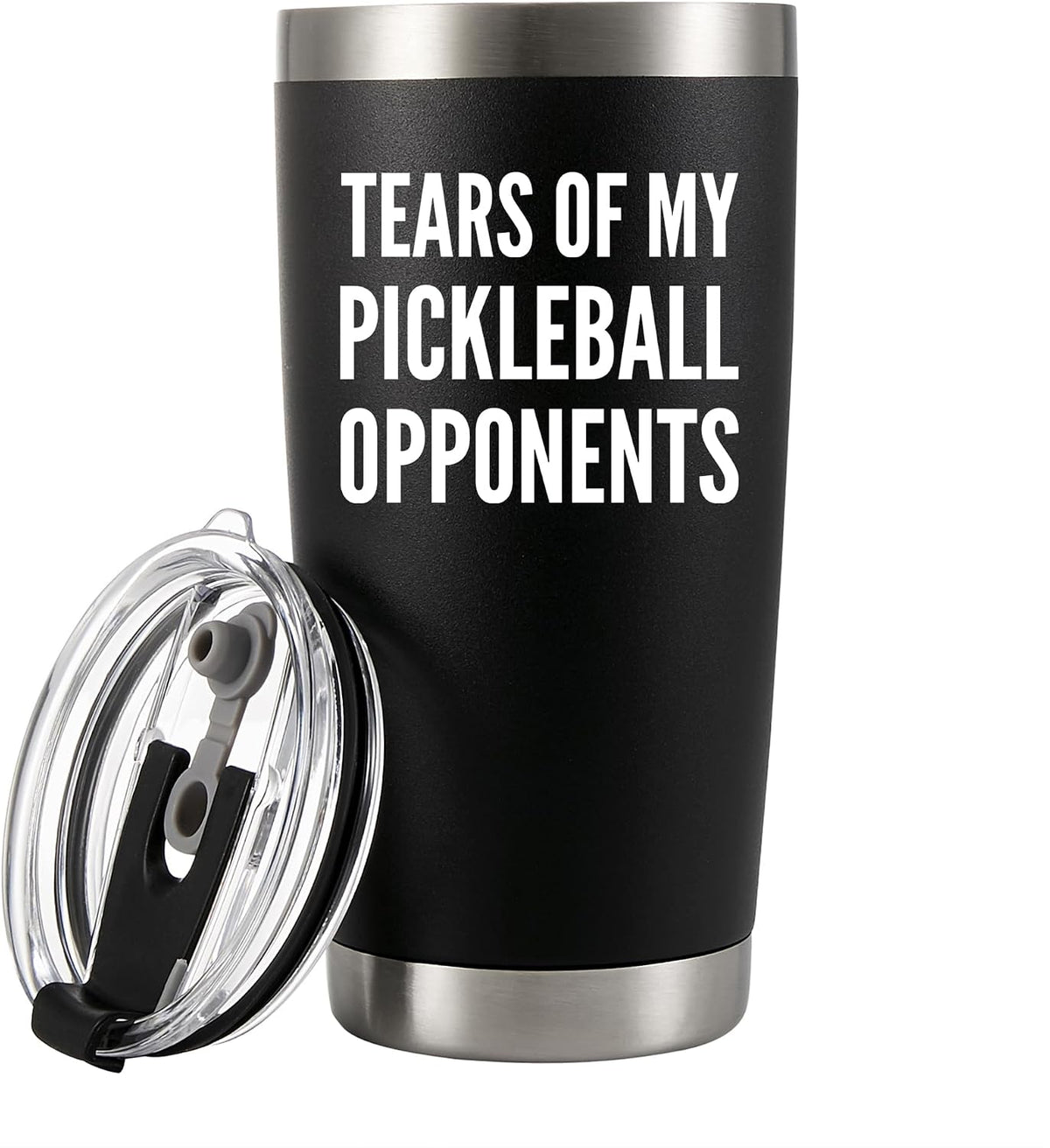Tears of My Pickleball Opponents Tumbler Sports Player Coach Gifts Vacuum Insulated Stainless Steel Tumbler With Removable Lid And Straw (30 oz)
