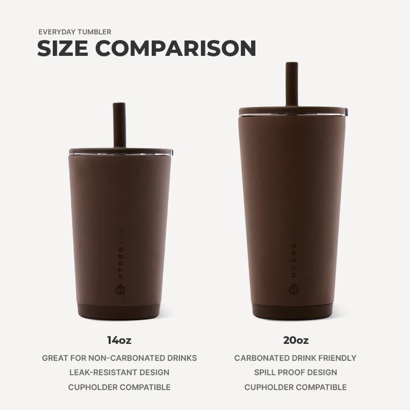 Everyday Tumbler 14 oz, Ceramic-Lined Straw Cup, Linen