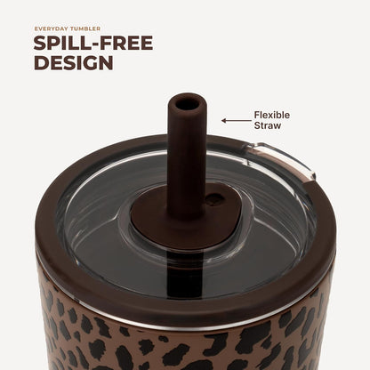 Everyday Tumbler 14 oz, Ceramic-Lined Straw Cup, Linen