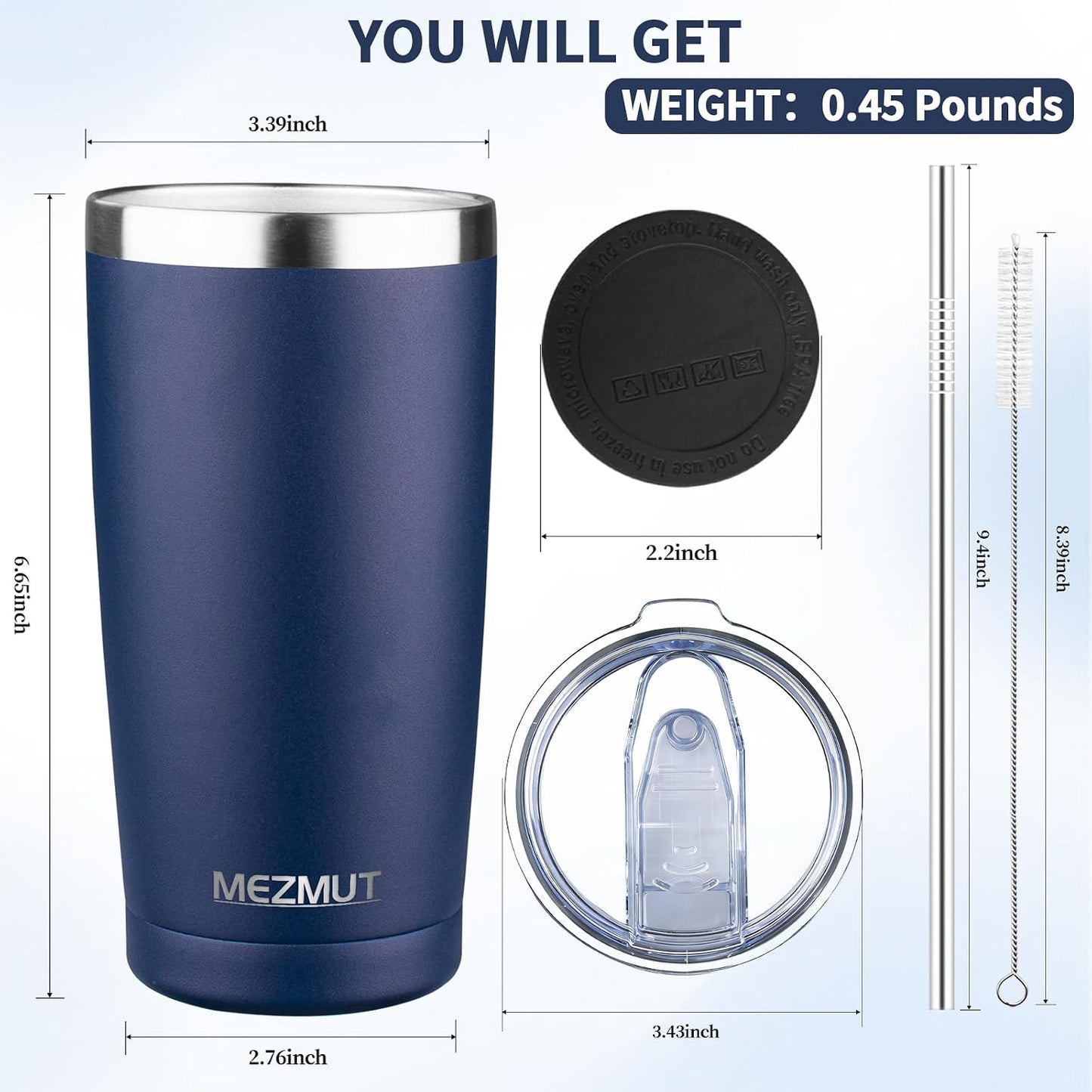 20oz Insulated Tumbler Cup Travel Coffee Mug with Lid Straw(Black,1) | 18/8 Stainless Steel Double Wall Vacuum Spill Proof Metal Insulated Tumbler with Daul Lid and Straw, Hot or Iced Coffee Cup