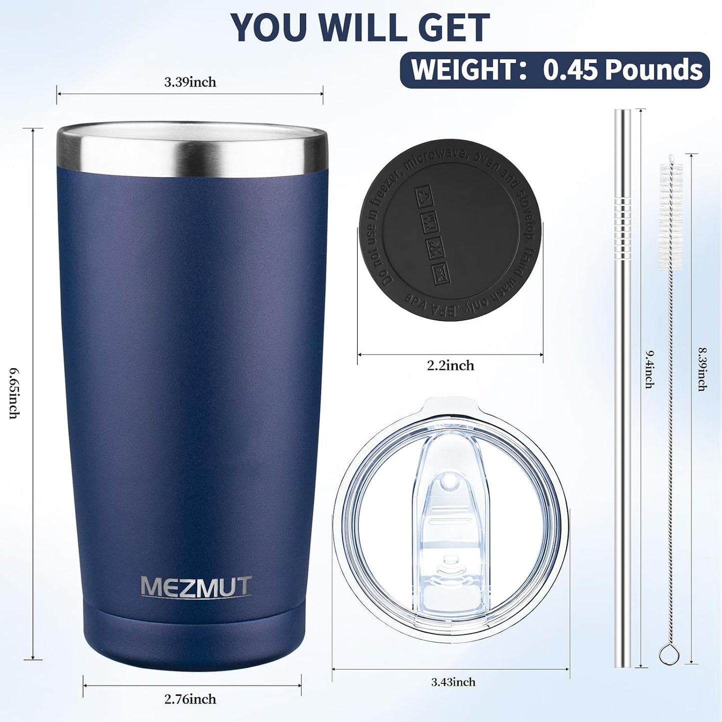 20oz Insulated Tumbler Cup Travel Coffee Mug with Lid Straw(Black,1) | 18/8 Stainless Steel Double Wall Vacuum Spill Proof Metal Insulated Tumbler with Daul Lid and Straw, Hot or Iced Coffee Cup