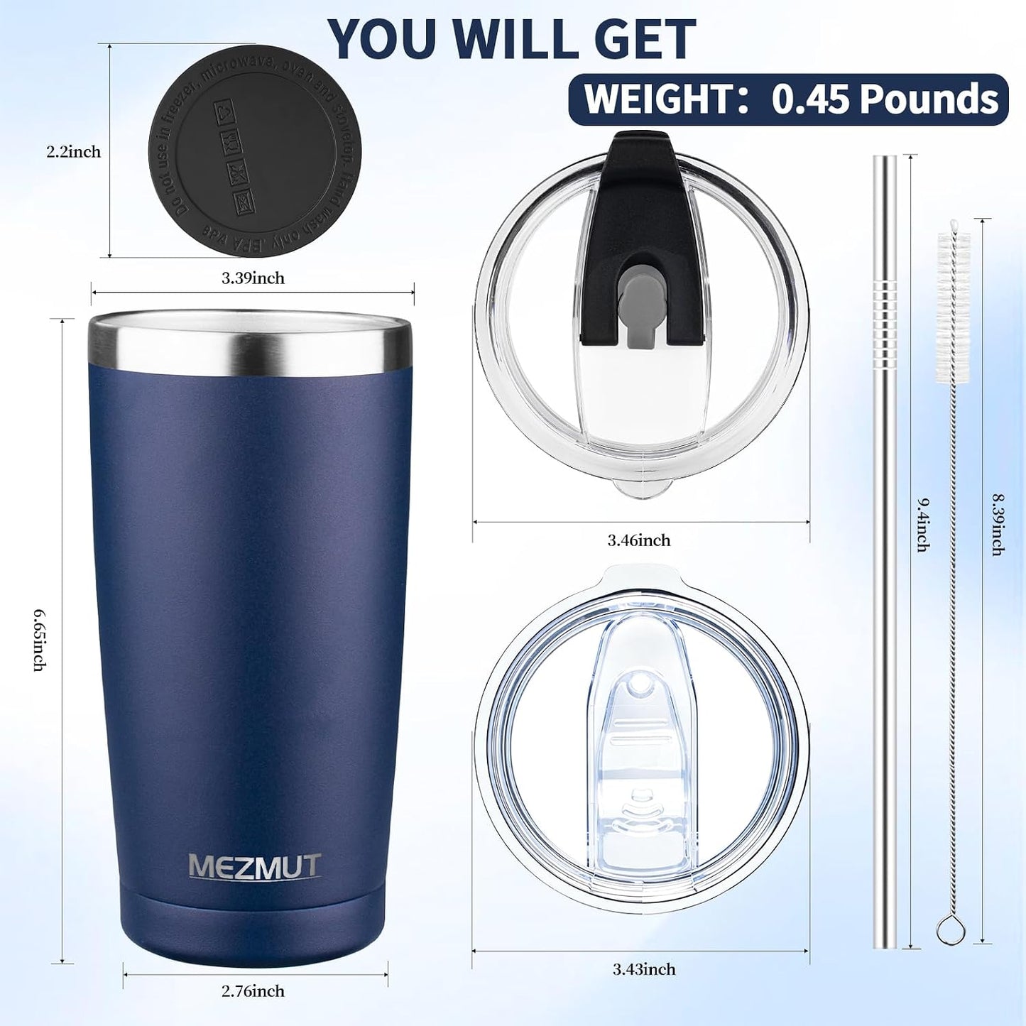 20oz Insulated Tumbler Cup Travel Coffee Mug with Lid Straw(Black,1) | 18/8 Stainless Steel Double Wall Vacuum Spill Proof Metal Insulated Tumbler with Daul Lid and Straw, Hot or Iced Coffee Cup