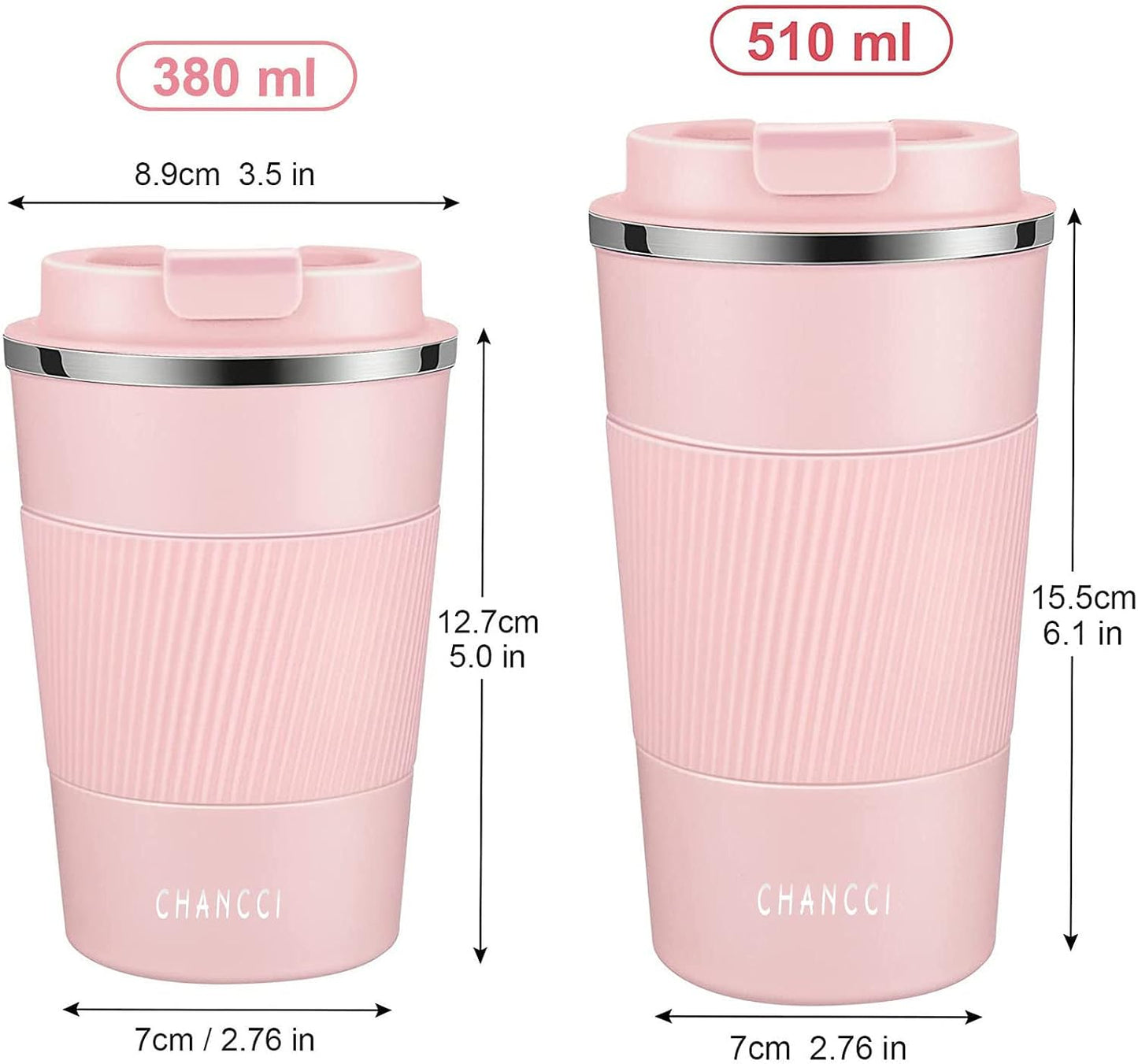 16oz Travel Coffee Mug Spill Proof, Insulated Coffee Mug with Lid, Leakproof Coffee Tumbler,Stainless Steel Vacuum Coffee Cup for Hot/Cold Drinks, Reusable Coffee Cup for Men Women -510ml,Black