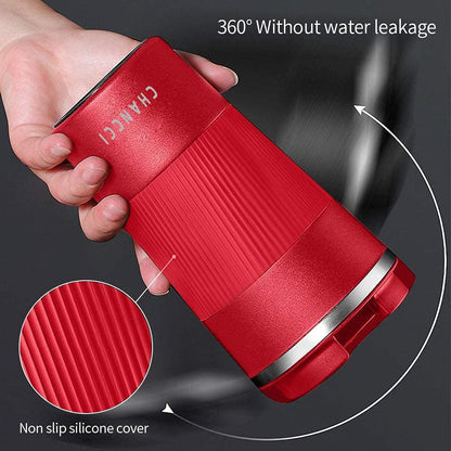 16oz Travel Coffee Mug Spill Proof, Insulated Coffee Mug with Lid, Leakproof Coffee Tumbler,Stainless Steel Vacuum Coffee Cup for Hot/Cold Drinks, Reusable Coffee Cup for Men Women -510ml,Black