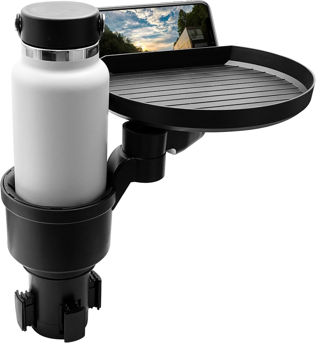 Car Cup Holder Tray and Cup Holder Expander with Phone Slot - Enjoy Your Meal - 9" Car Food Tray Table and Drink Holder for Yeti, Hydroflask, etc.
