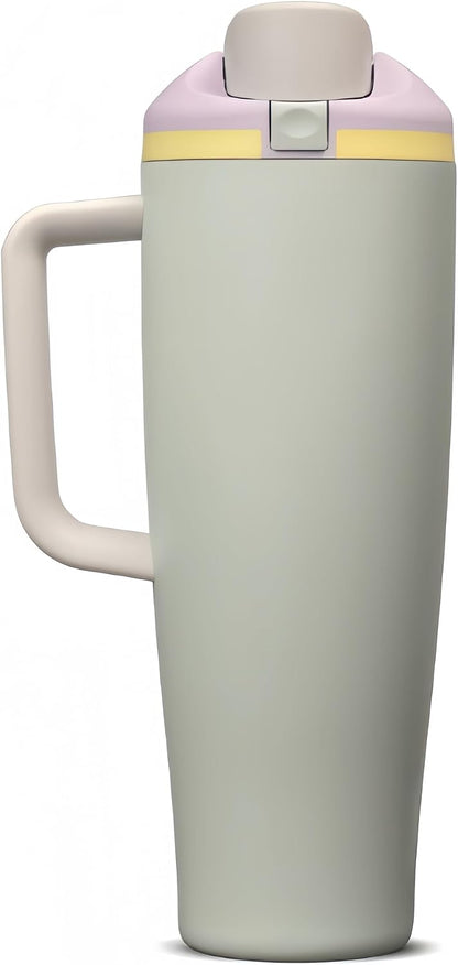 16oz Vacuum Insulated Tumbler, Leakproof Travel Mug for Hot & Cold Drinks | Double-wall insulation locks temp. Leakproof lid, slim cup holder. For coffee, tea, water.