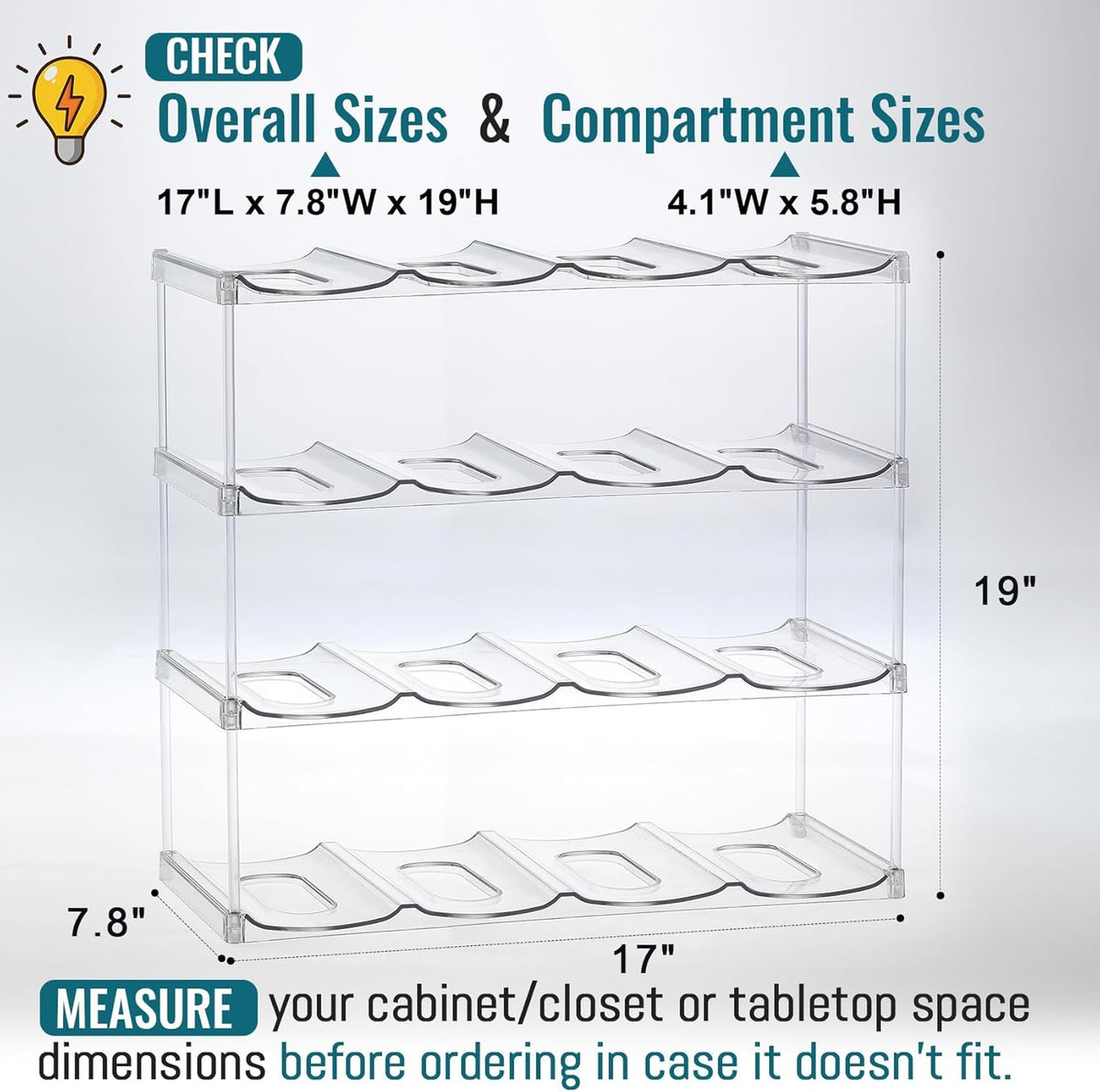 Premium Water Bottle Organizer for Stanley 40OZ & Various Bottles, Tumblers