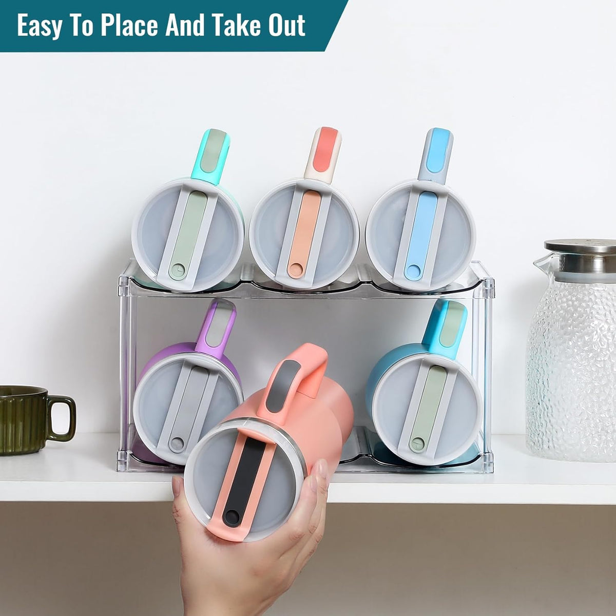 Premium Water Bottle Organizer for Stanley 40OZ & Various Bottles, Tumblers