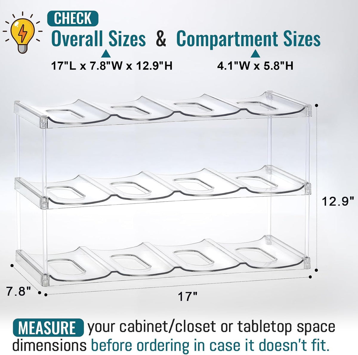Premium Water Bottle Organizer for Stanley 40OZ & Various Bottles, Tumblers