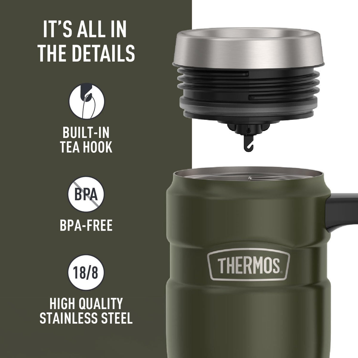 Stainless King Stainless Steel Tumbler, 16oz, Midnight Blue