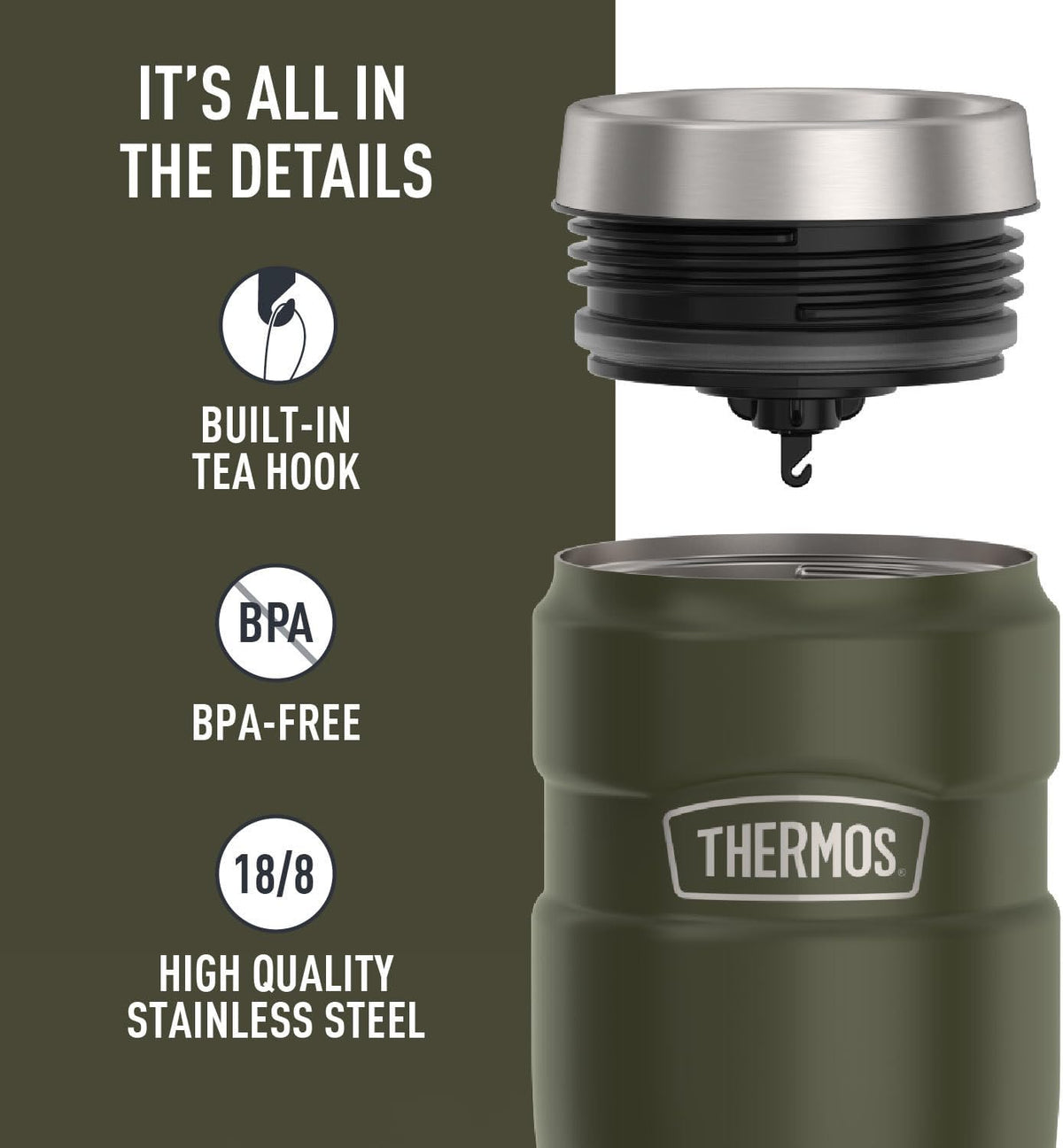 Stainless King Stainless Steel Tumbler, 16oz, Midnight Blue
