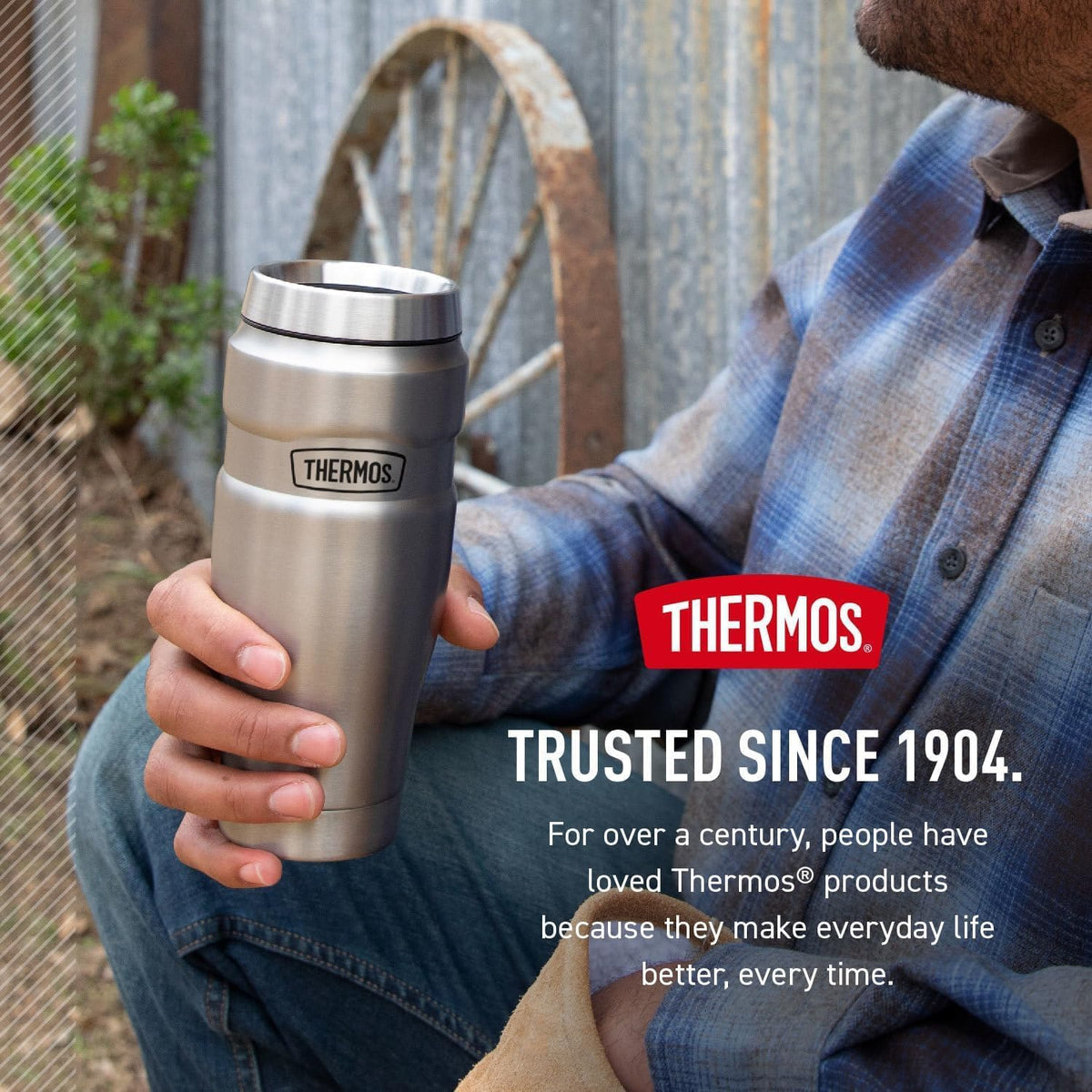 Stainless King Stainless Steel Tumbler, 16oz, Midnight Blue