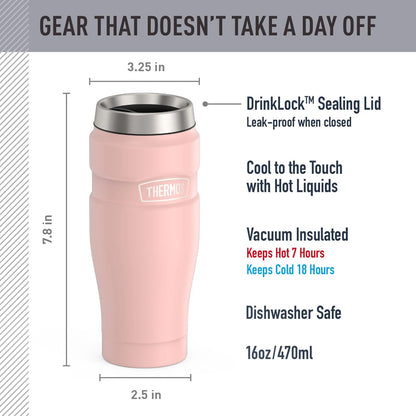 Stainless King Stainless Steel Tumbler, 16oz, Midnight Blue