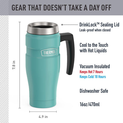 Stainless King Stainless Steel Tumbler, 16oz, Midnight Blue
